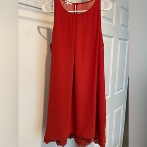Maurice’s red crewneck crochet bottom dress. Size XL.